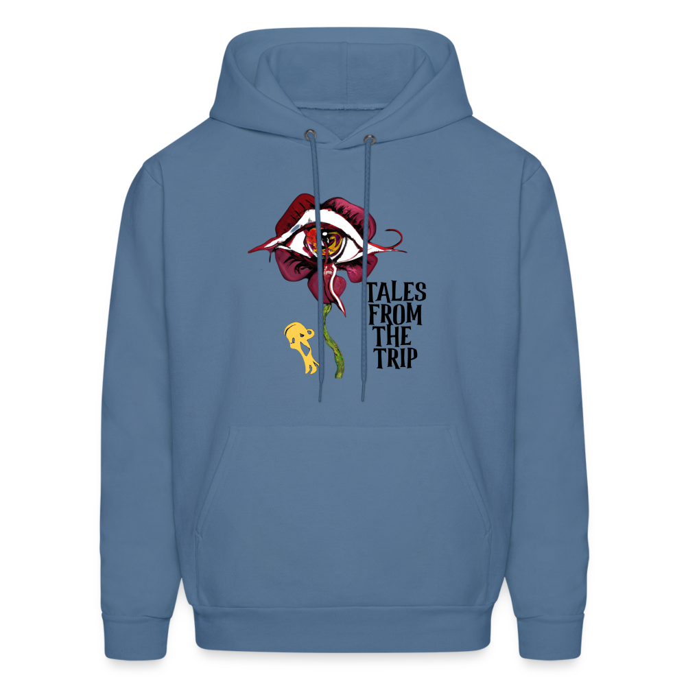 Datura Men's Hoodie (Black Text) - denim blue