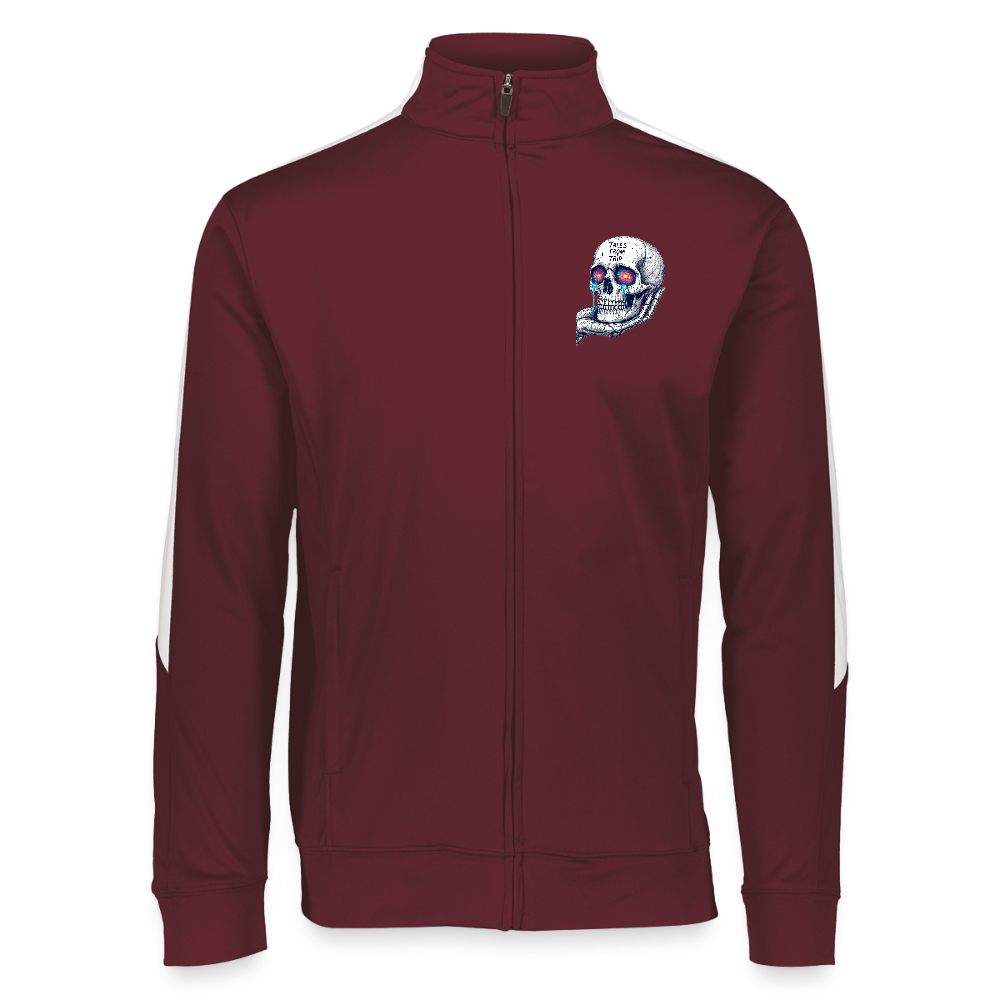 Tales From The Trip Galactic Skull Unisex Sportswear Jacket - maroon/white
