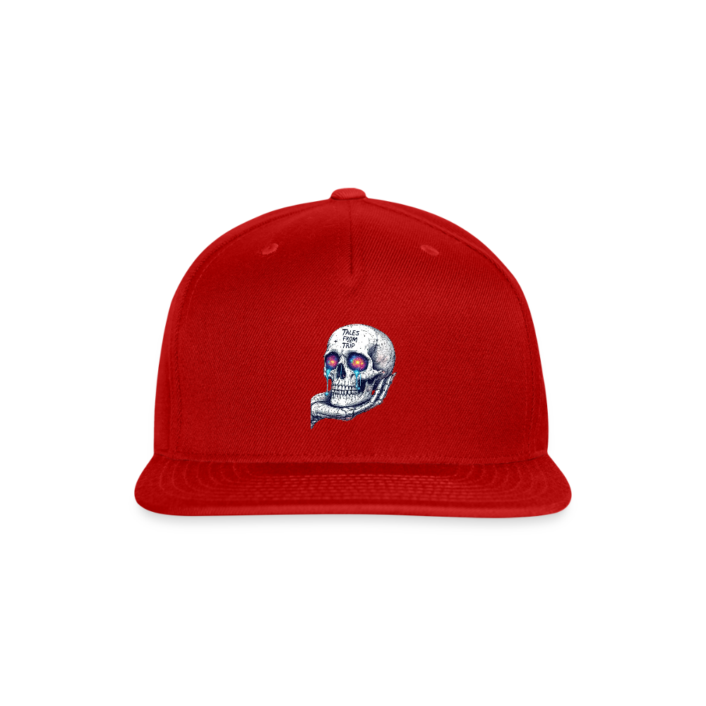 Galactic Skull Snapback - red