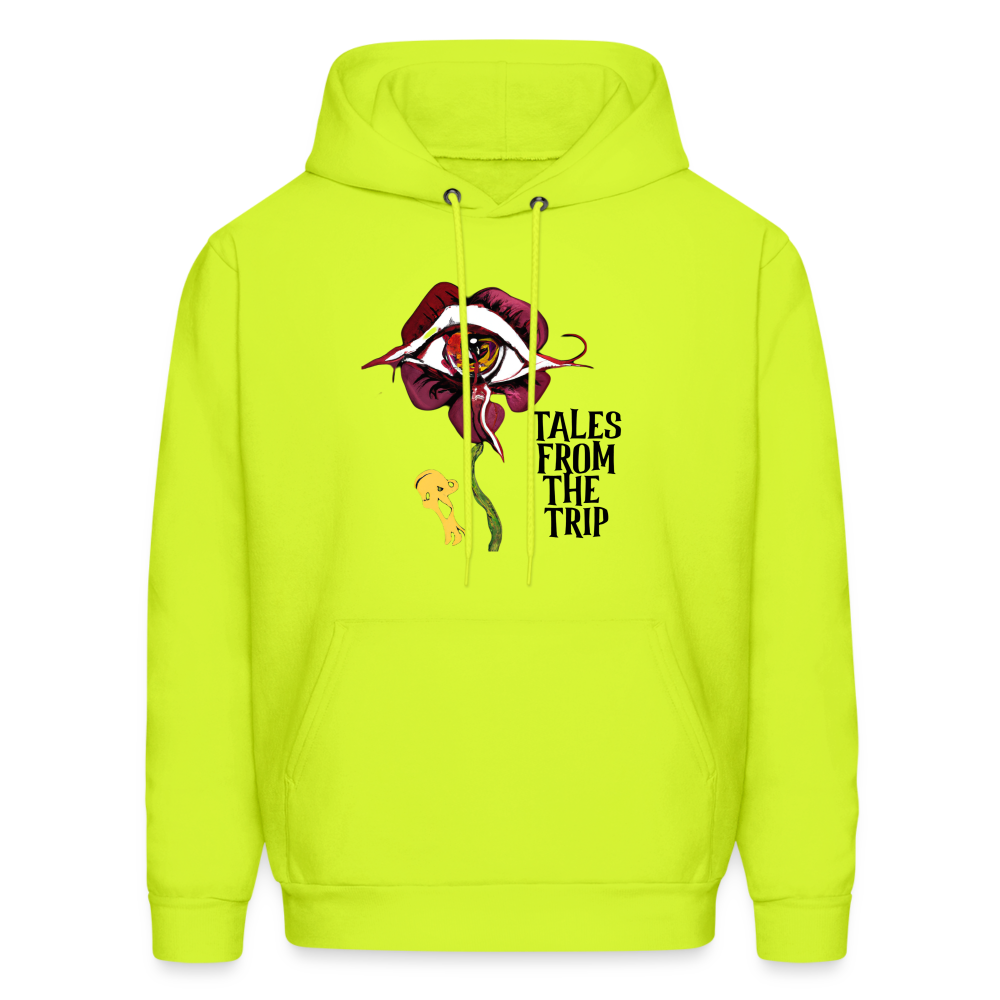 Datura Men's Hoodie (Black Text) - safety green