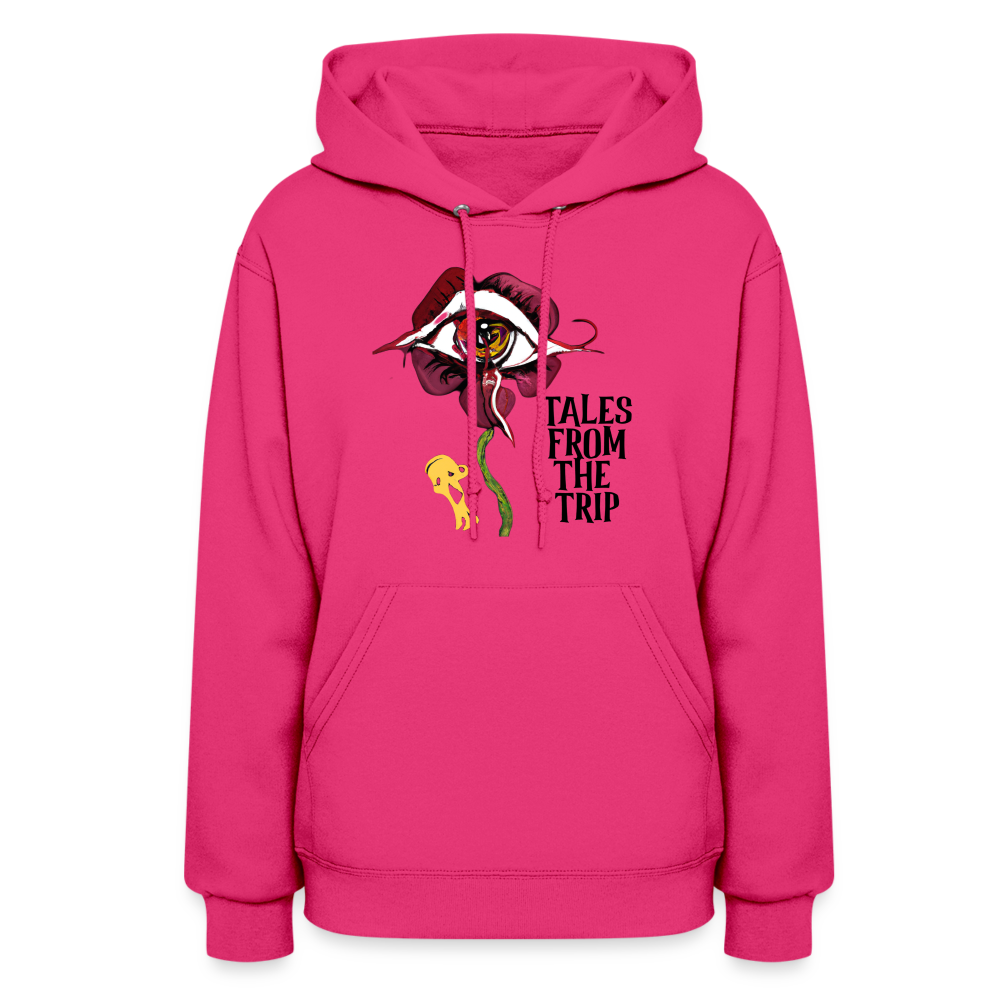Datura Women's Hoodie (Black Text) - fuchsia