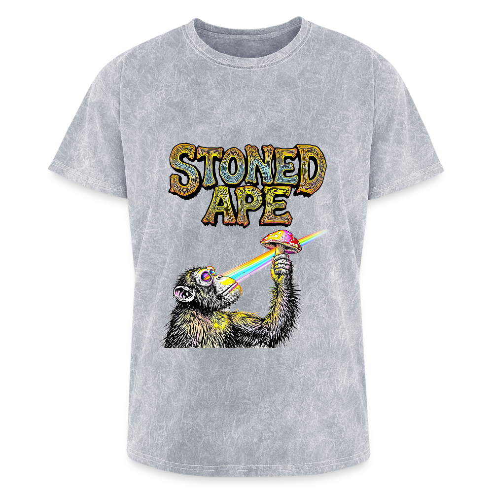 Stoned Ape Theory Mineral Wash Tee - mineral silver