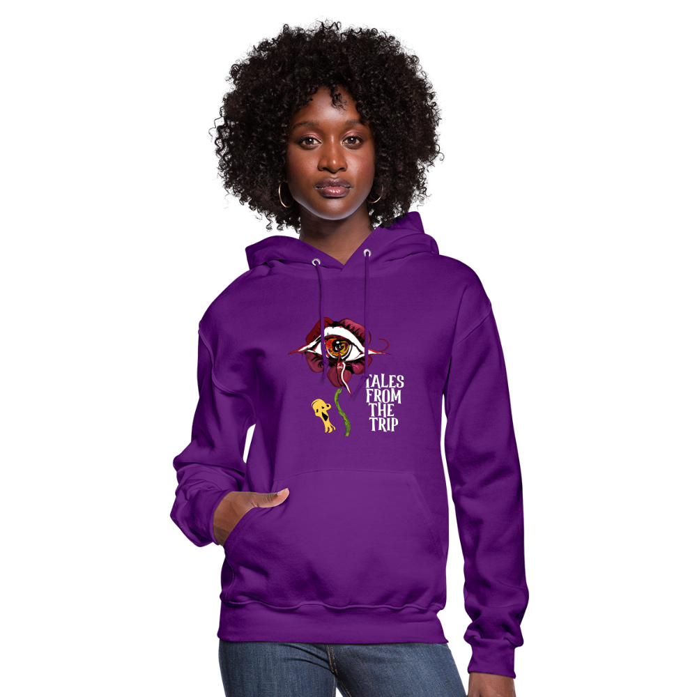 Datura Women's Hoodie (White Text) - purple