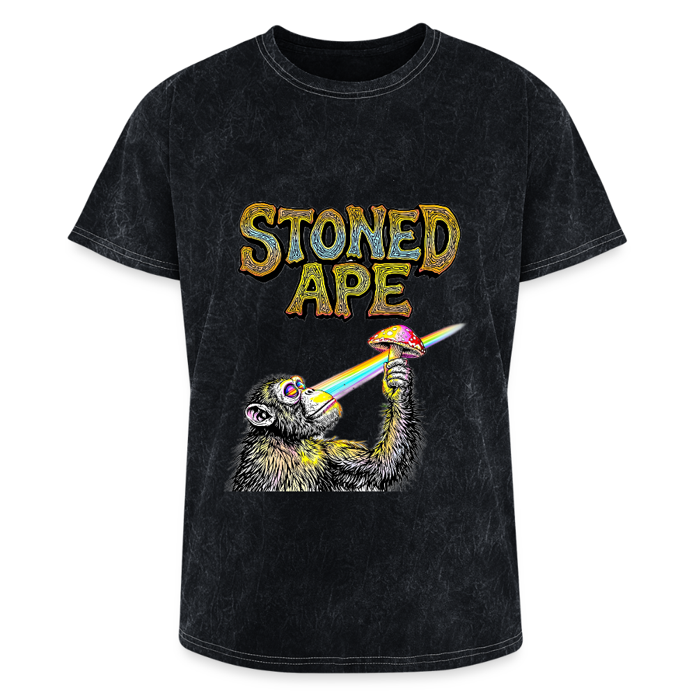 Stoned Ape Theory Mineral Wash Tee - mineral black
