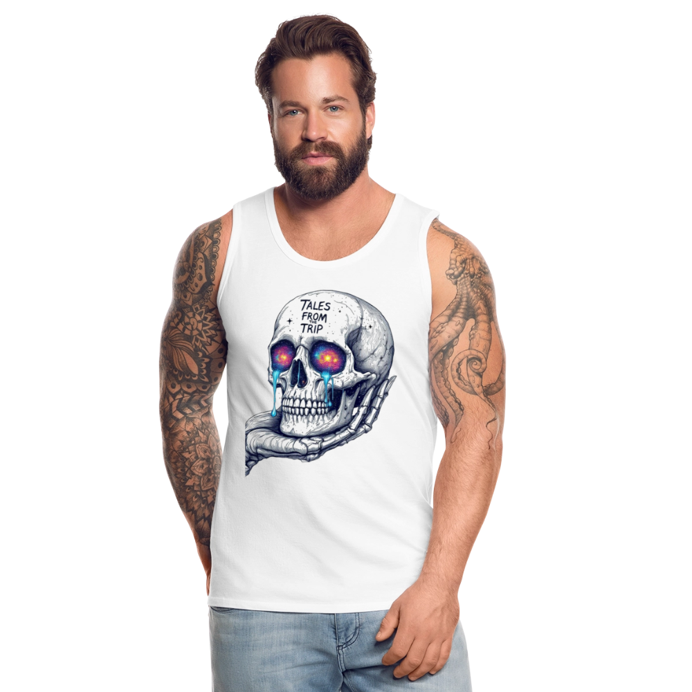 Galactic Skull Men's Tank Top - white