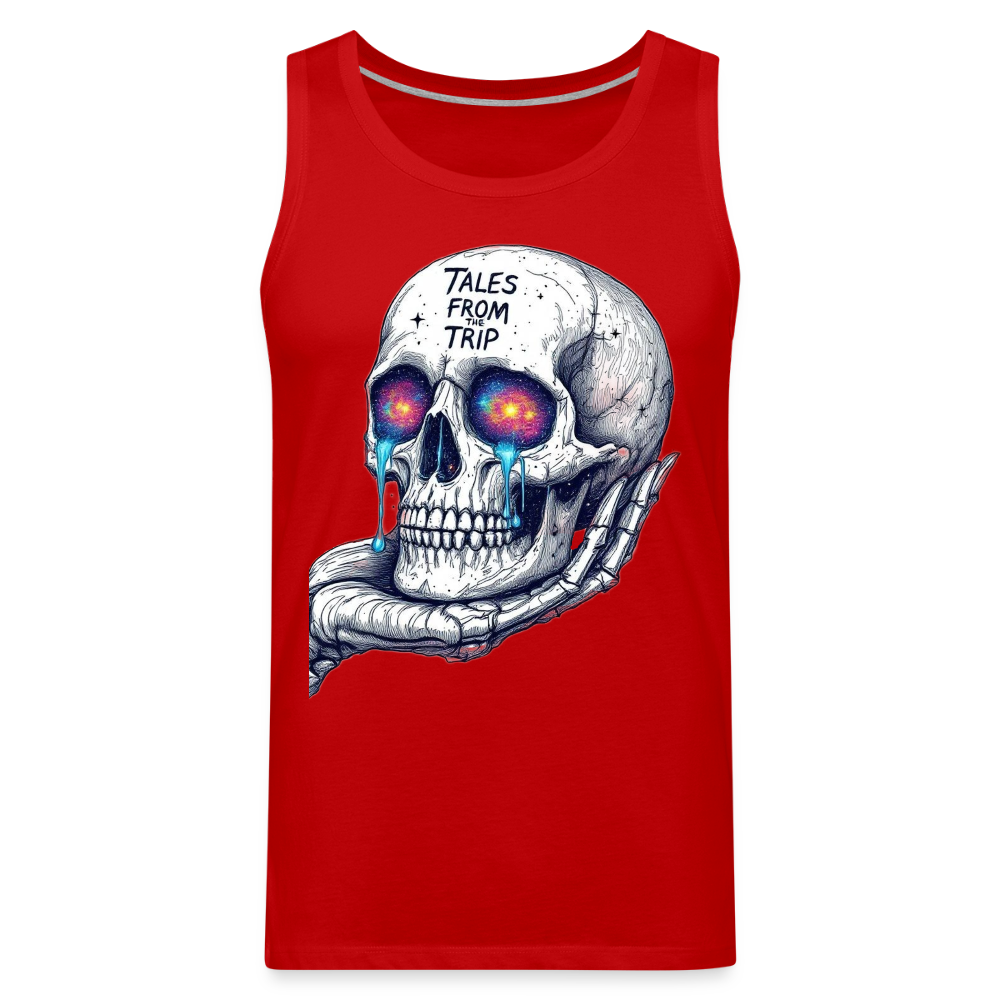 Galactic Skull Men's Tank Top - red