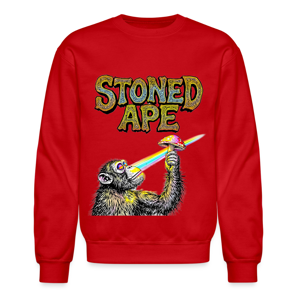 Stoned Ape Theory Crewneck Sweatshirt - red