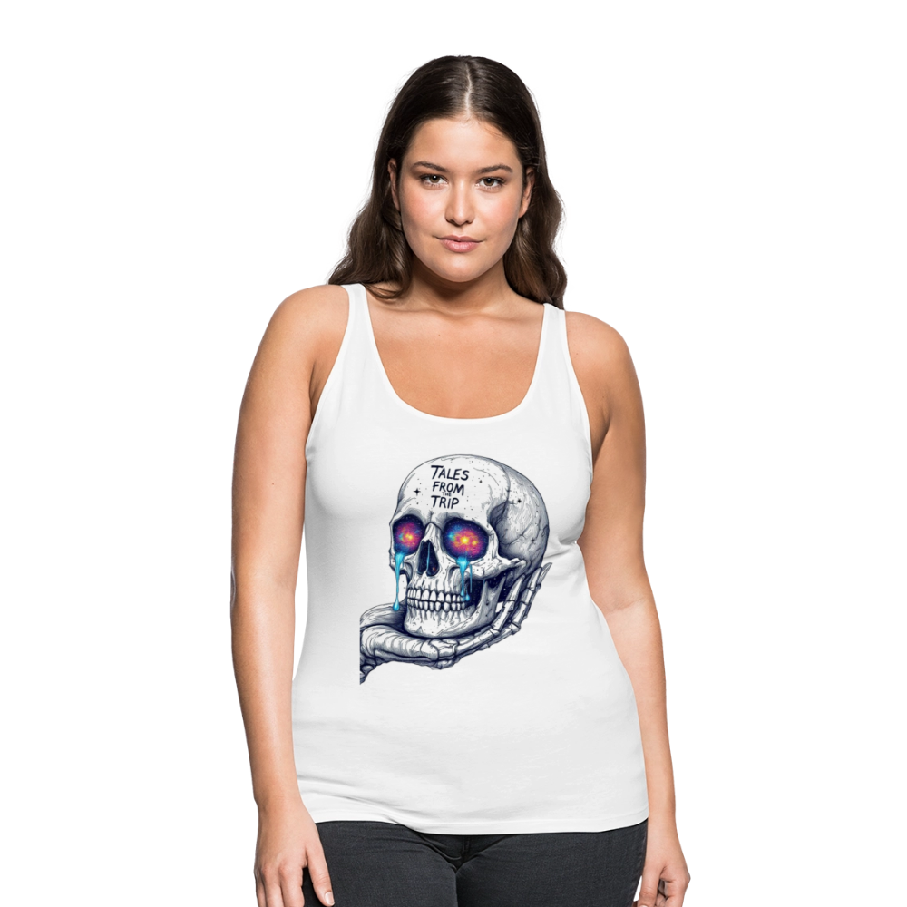 Galactic Skull Women's Tank Top - white