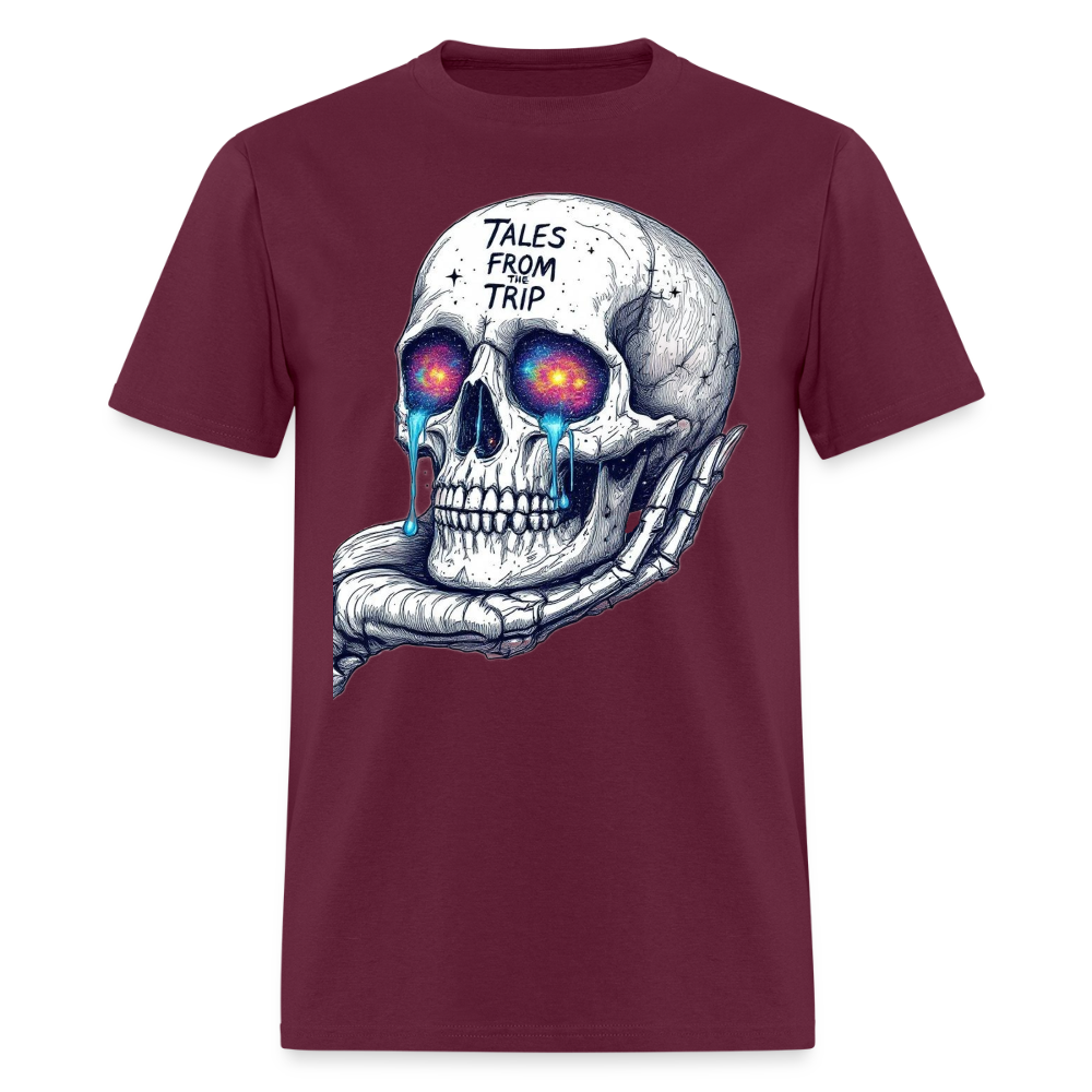 Tales From The Trip Galactic Skull Unisex T-Shirt - burgundy