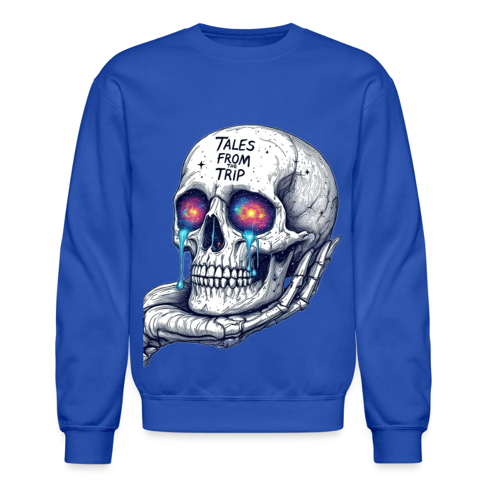 Galactic Skull Crewneck Sweatshirt - royal blue
