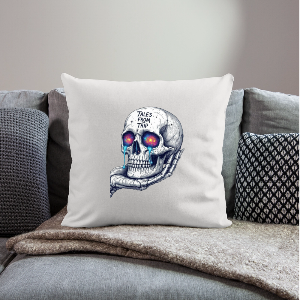 Galactic Skull Pillow Cover 18” x 18” - natural white