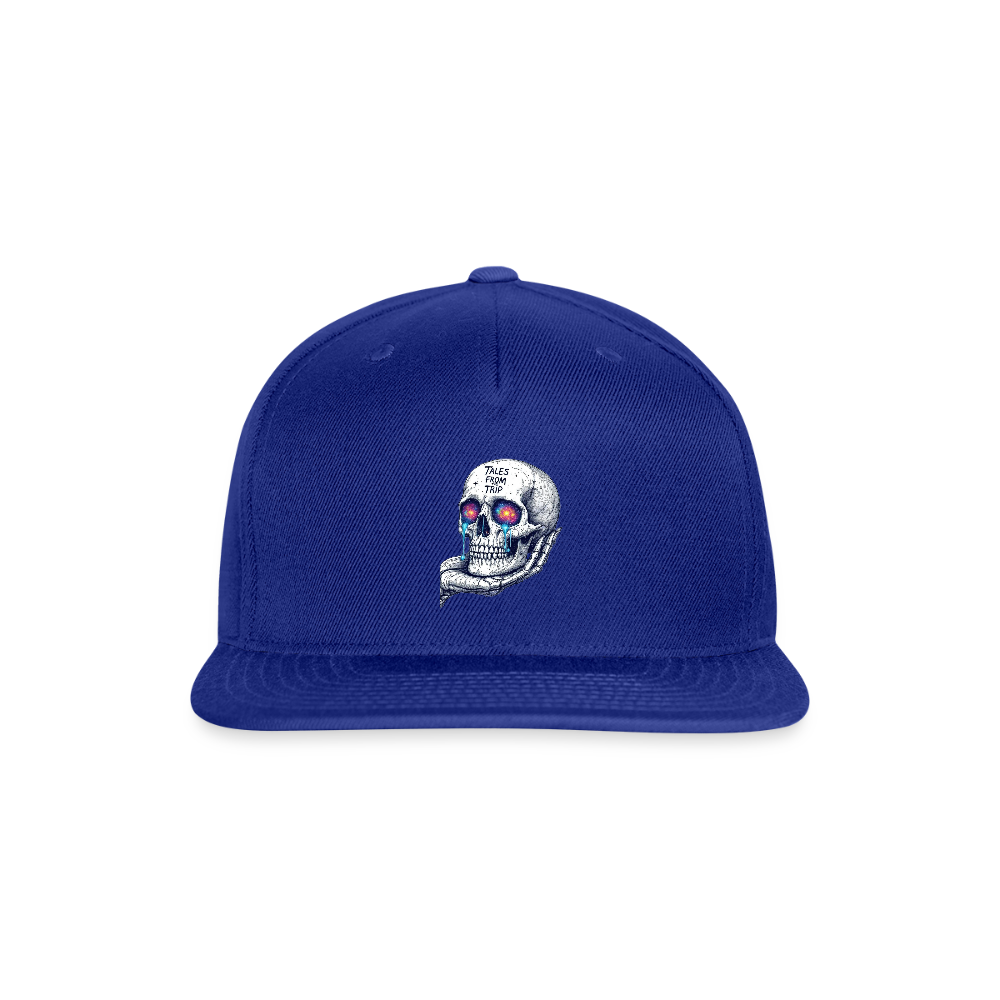 Galactic Skull Snapback - royal blue
