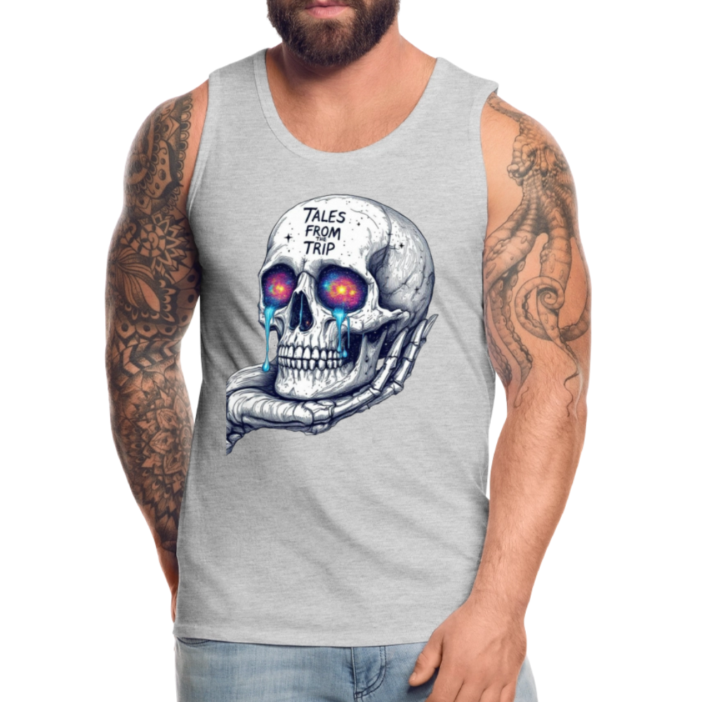 Galactic Skull Men's Tank Top - heather gray