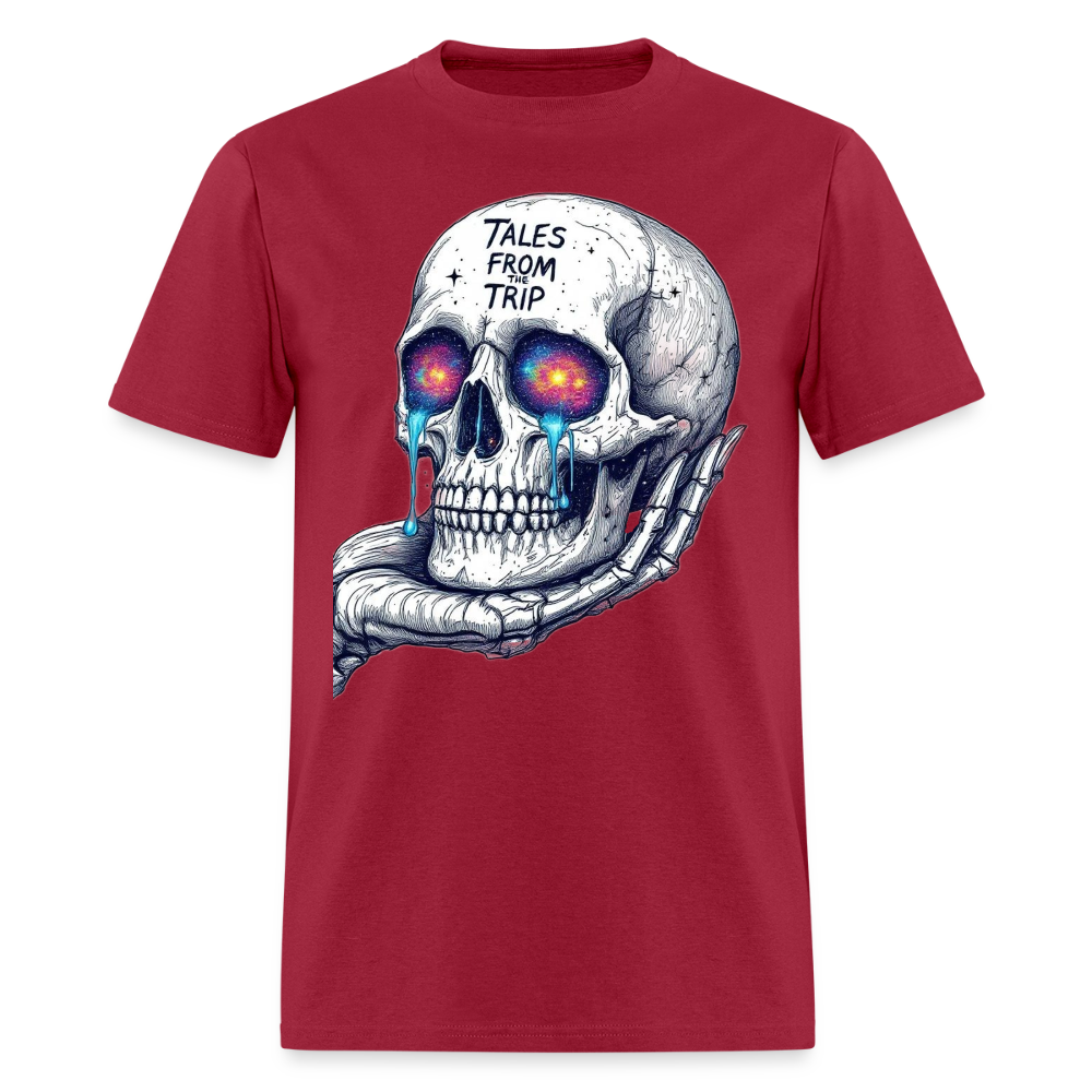 Tales From The Trip Galactic Skull Unisex T-Shirt - dark red