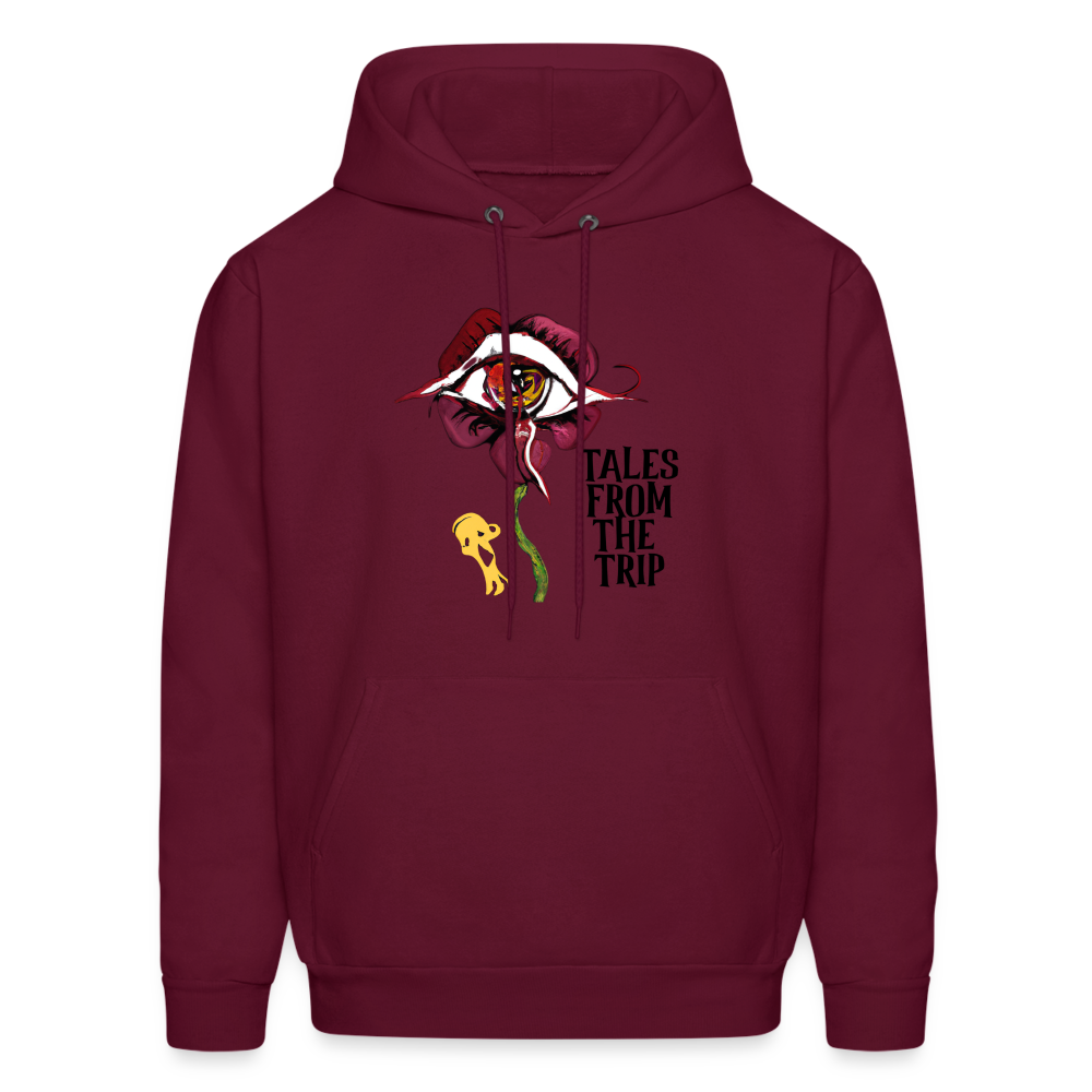 Datura Men's Hoodie (Black Text) - burgundy
