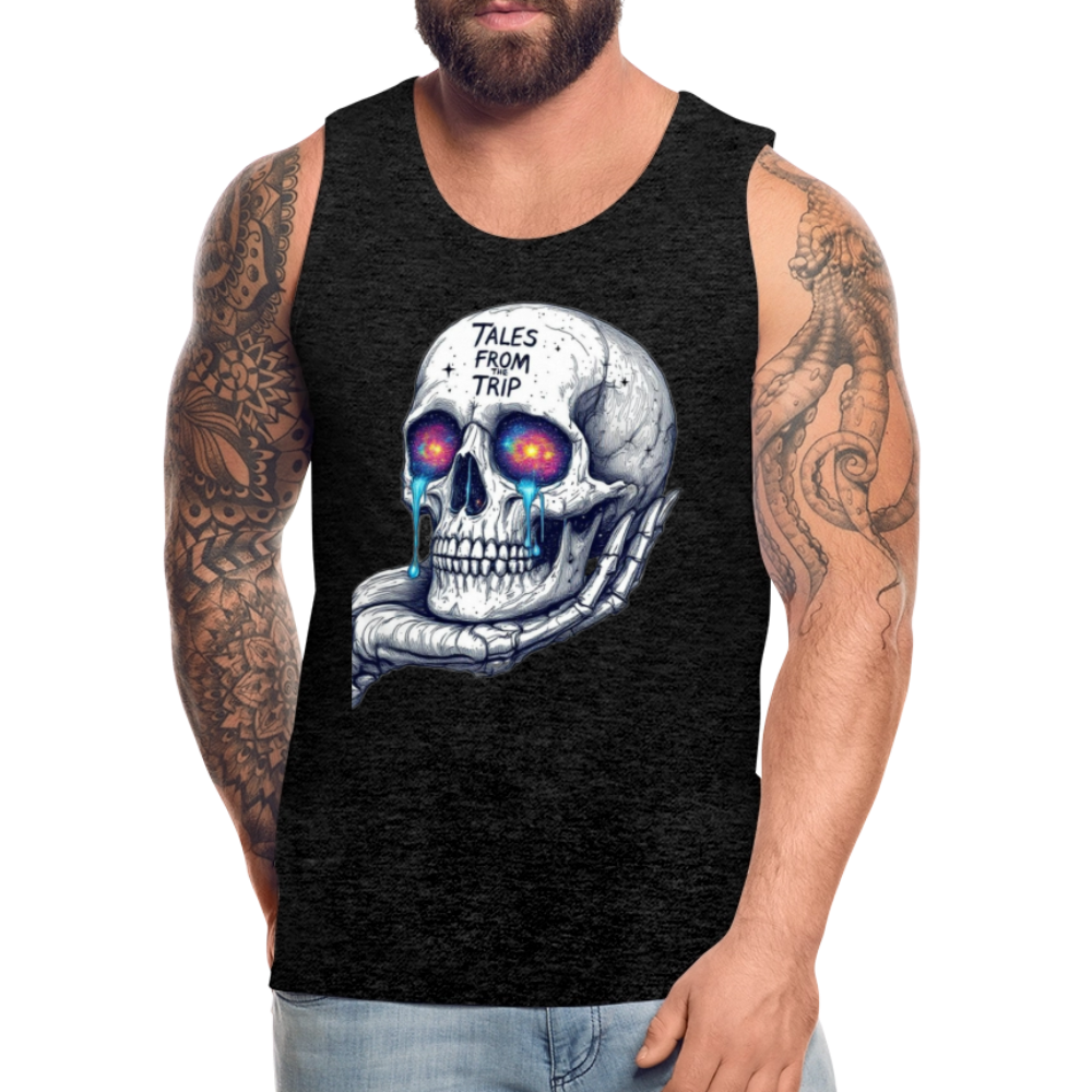 Galactic Skull Men's Tank Top - charcoal grey