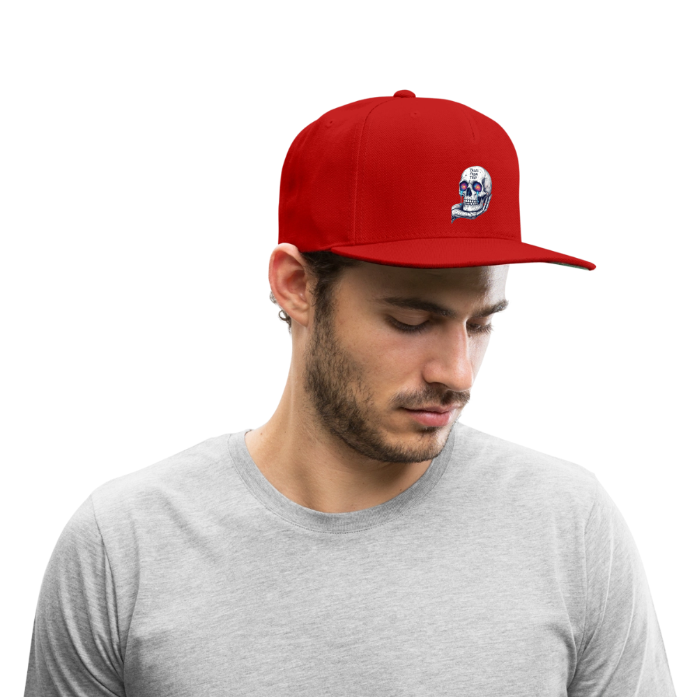 Galactic Skull Snapback - red