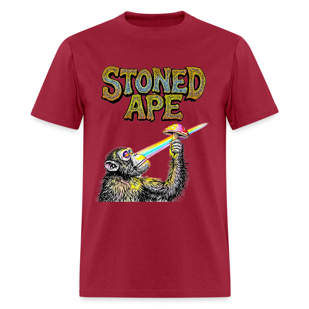 Stoned Ape Theory Unisex Tee - dark red