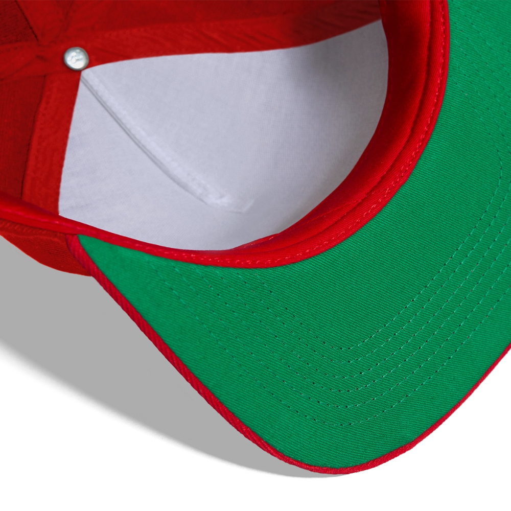 Galactic Skull Snapback - red