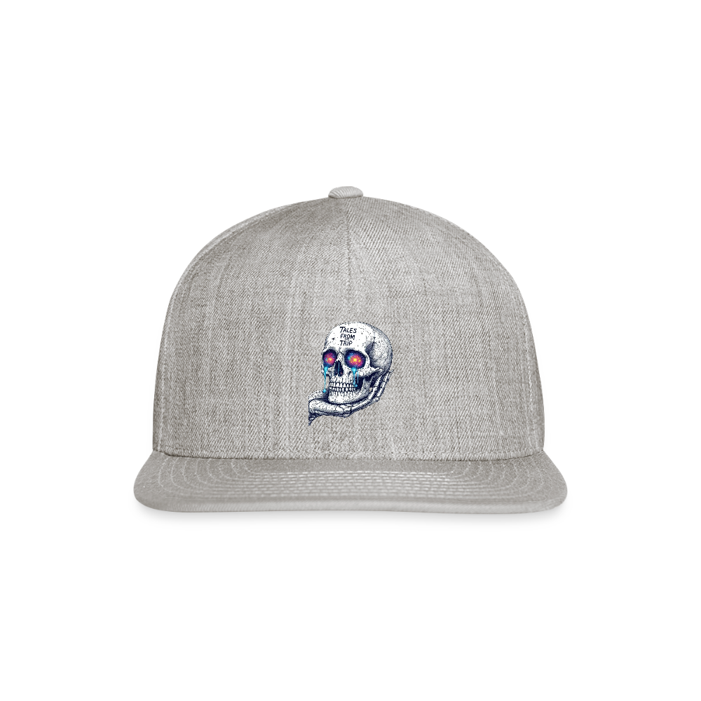 Galactic Skull Snapback - heather gray