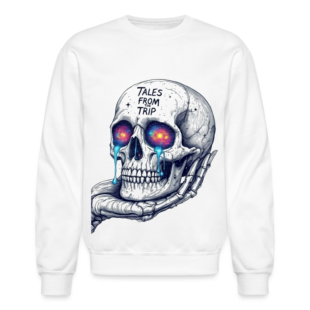 Galactic Skull Crewneck Sweatshirt - white