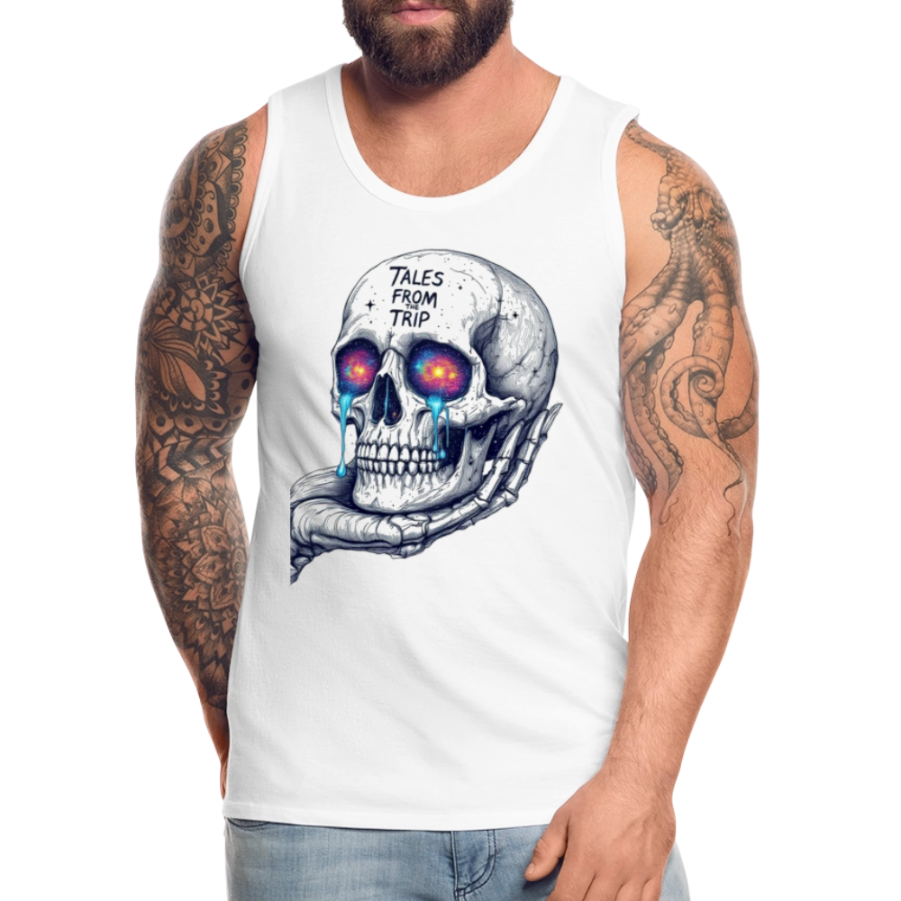 Galactic Skull Men's Tank Top - white