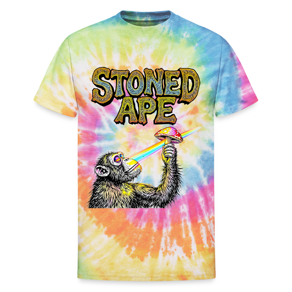 Stoned Ape Theory Unisex Tie Dye Tee - rainbow