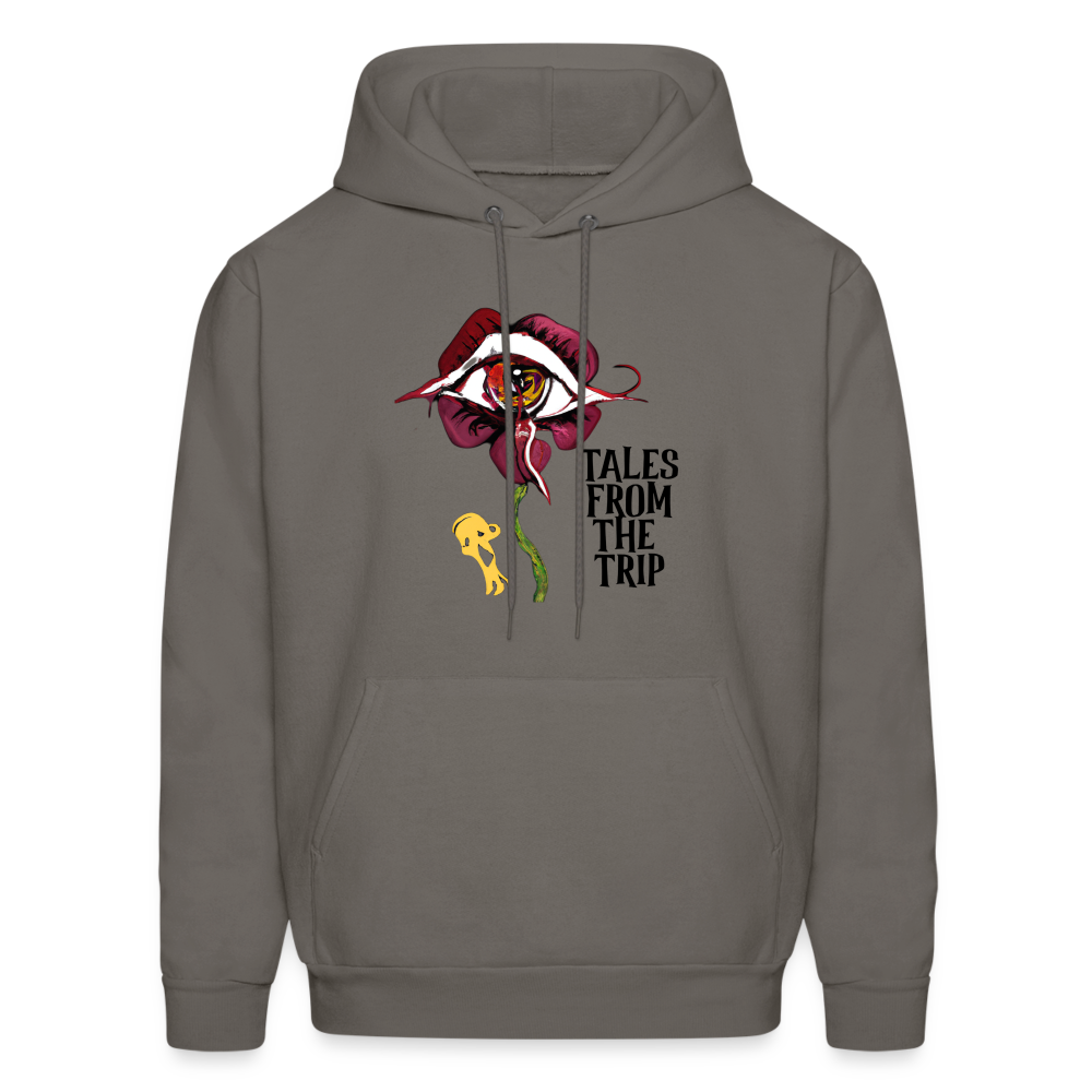 Datura Men's Hoodie (Black Text) - asphalt gray