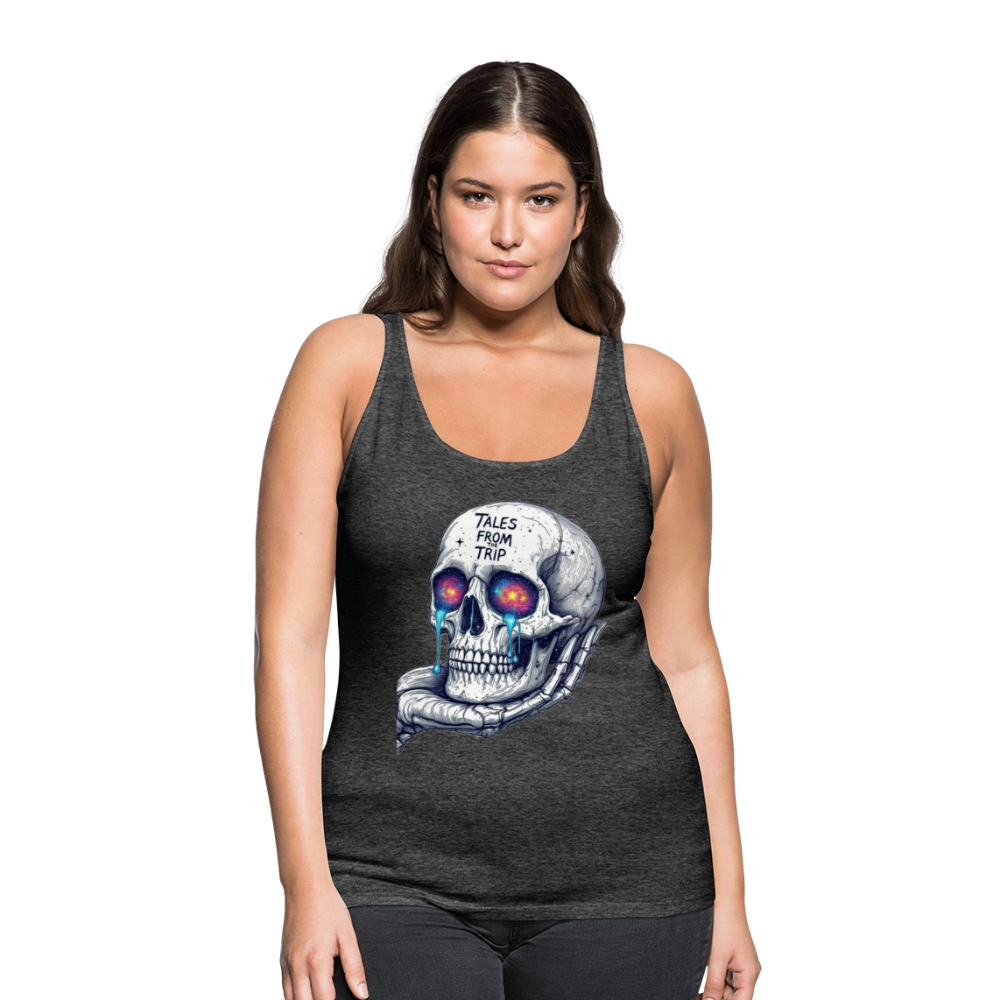 Galactic Skull Women's Tank Top - charcoal grey