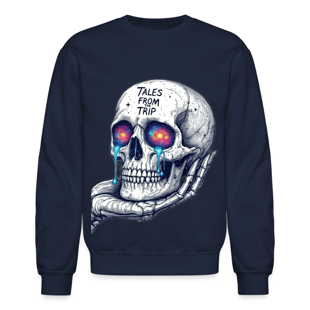 Galactic Skull Crewneck Sweatshirt - navy
