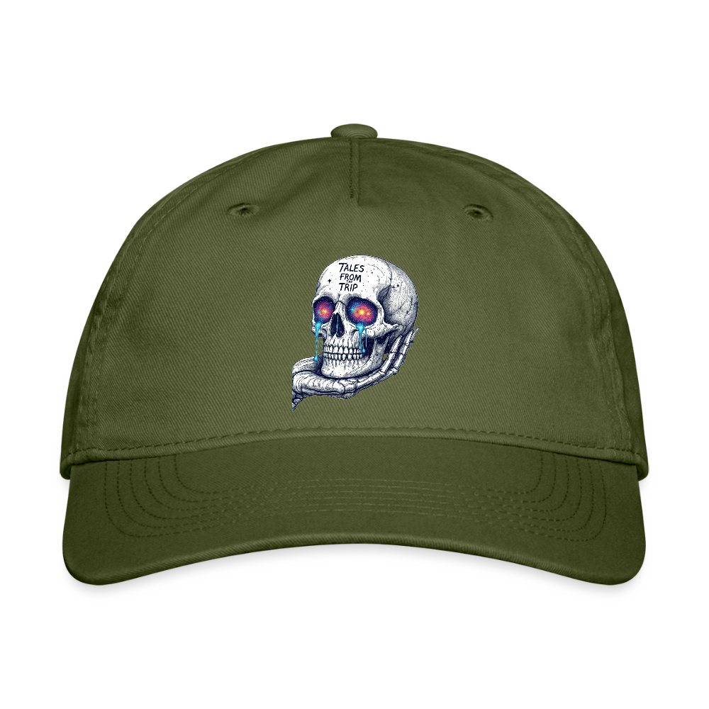 Galactic Skull Hat - olive green