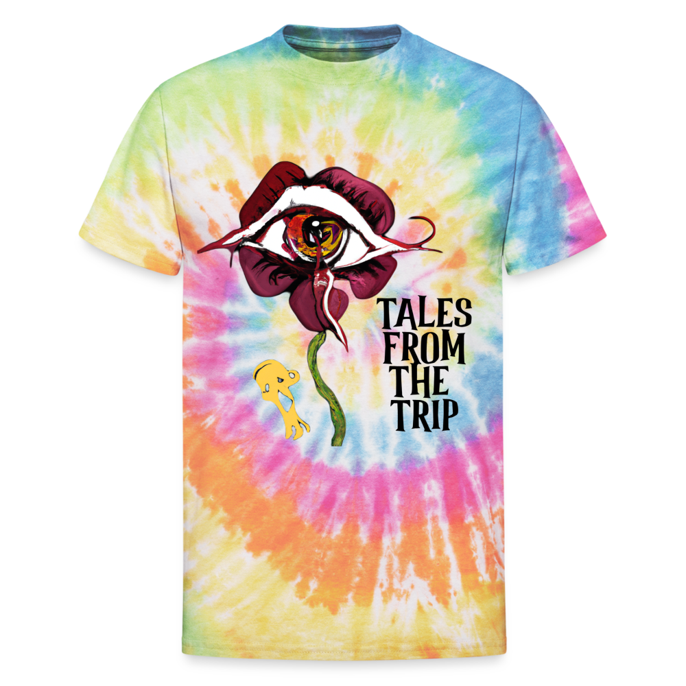 Datura Unisex Tie Dye T-Shirt - rainbow
