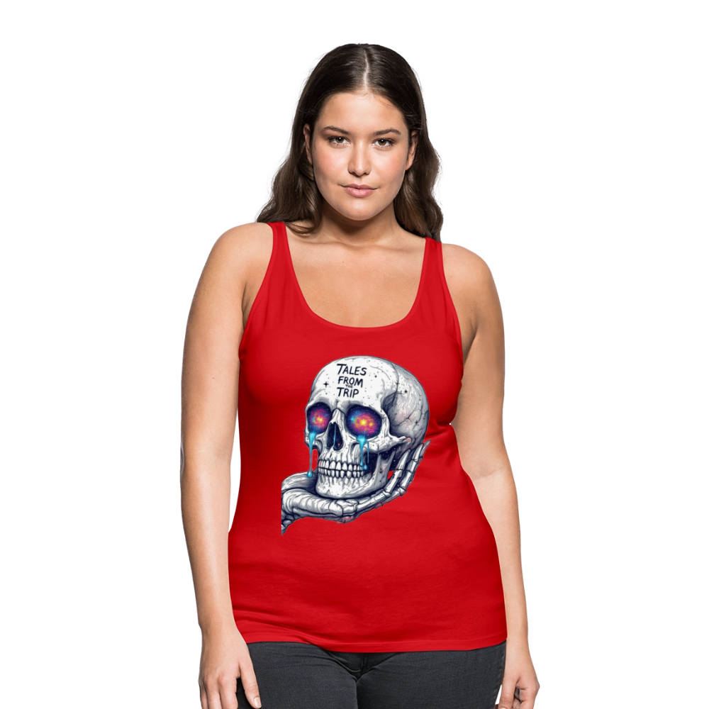 Galactic Skull Women's Tank Top - red