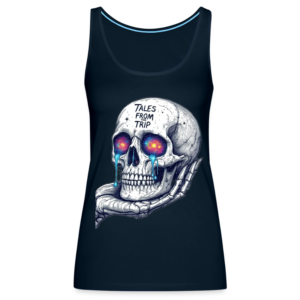 Galactic Skull Women's Tank Top - deep navy
