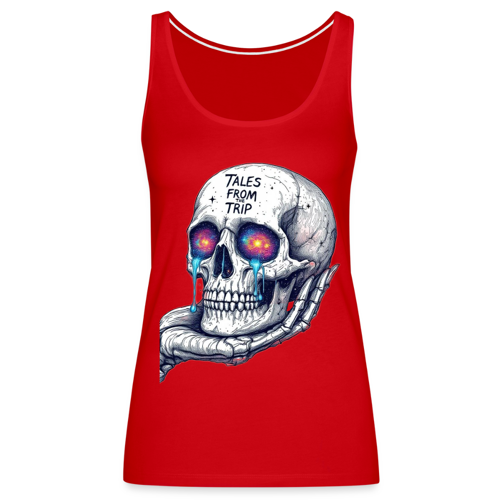 Galactic Skull Women's Tank Top - red