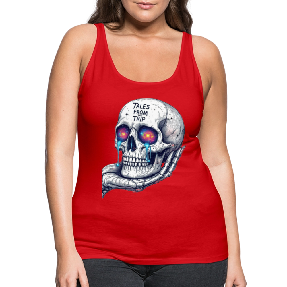 Galactic Skull Women's Tank Top - red