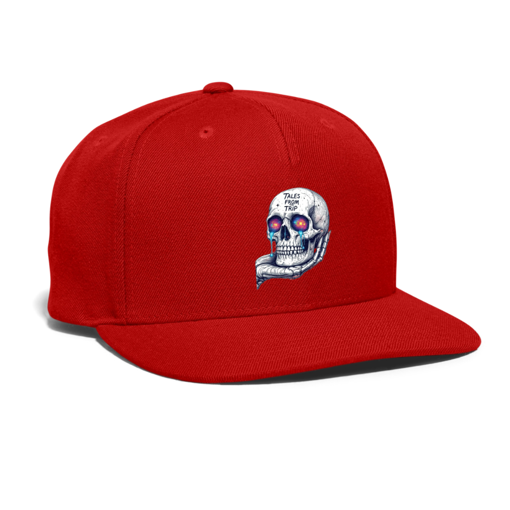 Galactic Skull Snapback - red