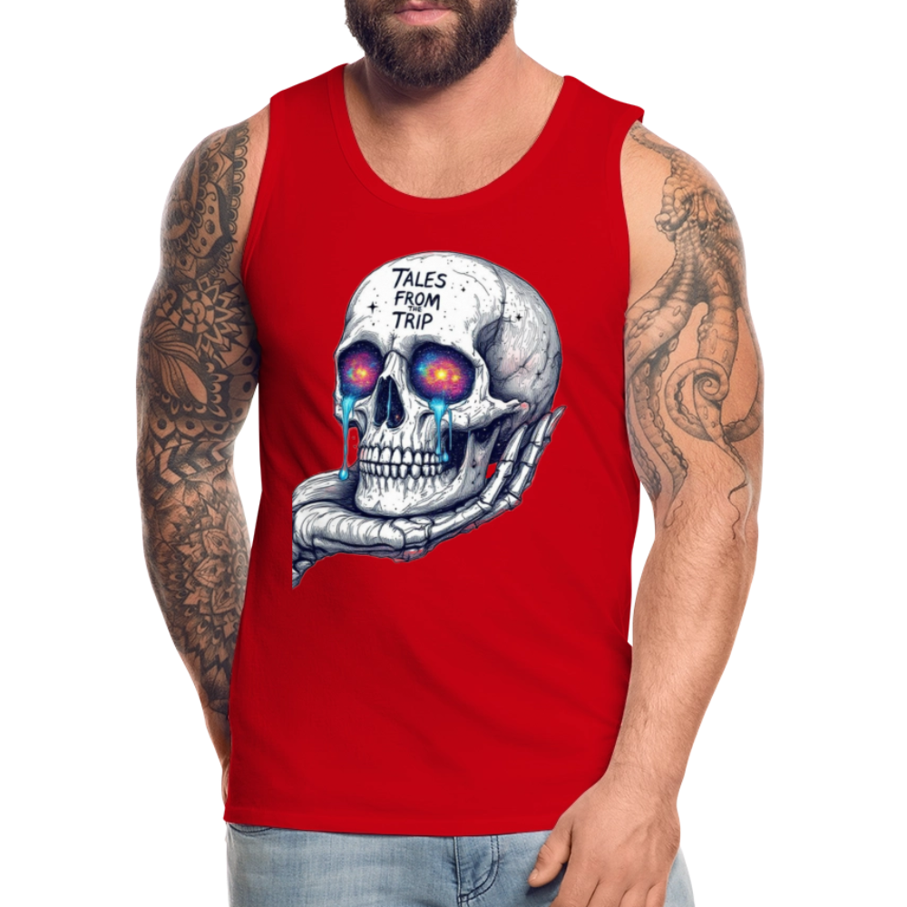 Galactic Skull Men's Tank Top - red