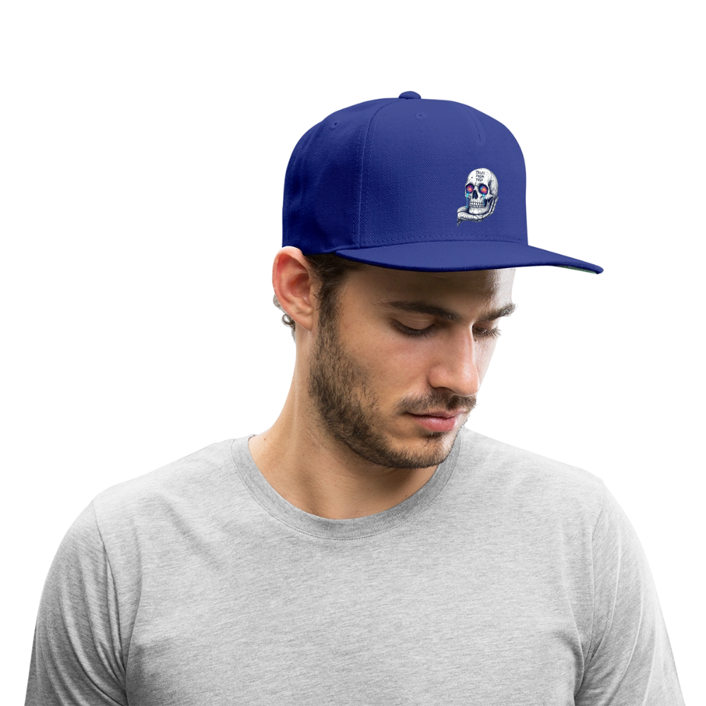 Galactic Skull Snapback - royal blue