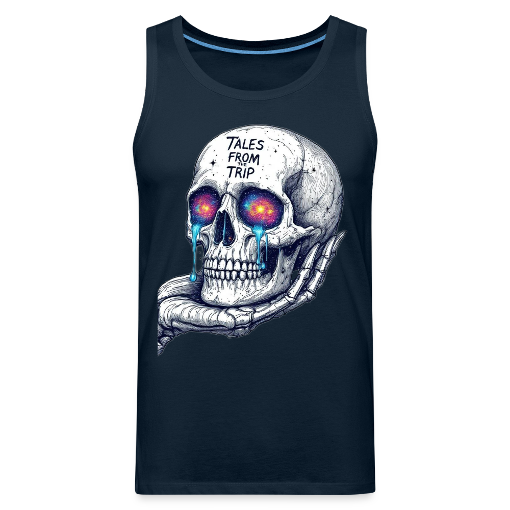Galactic Skull Men's Tank Top - deep navy