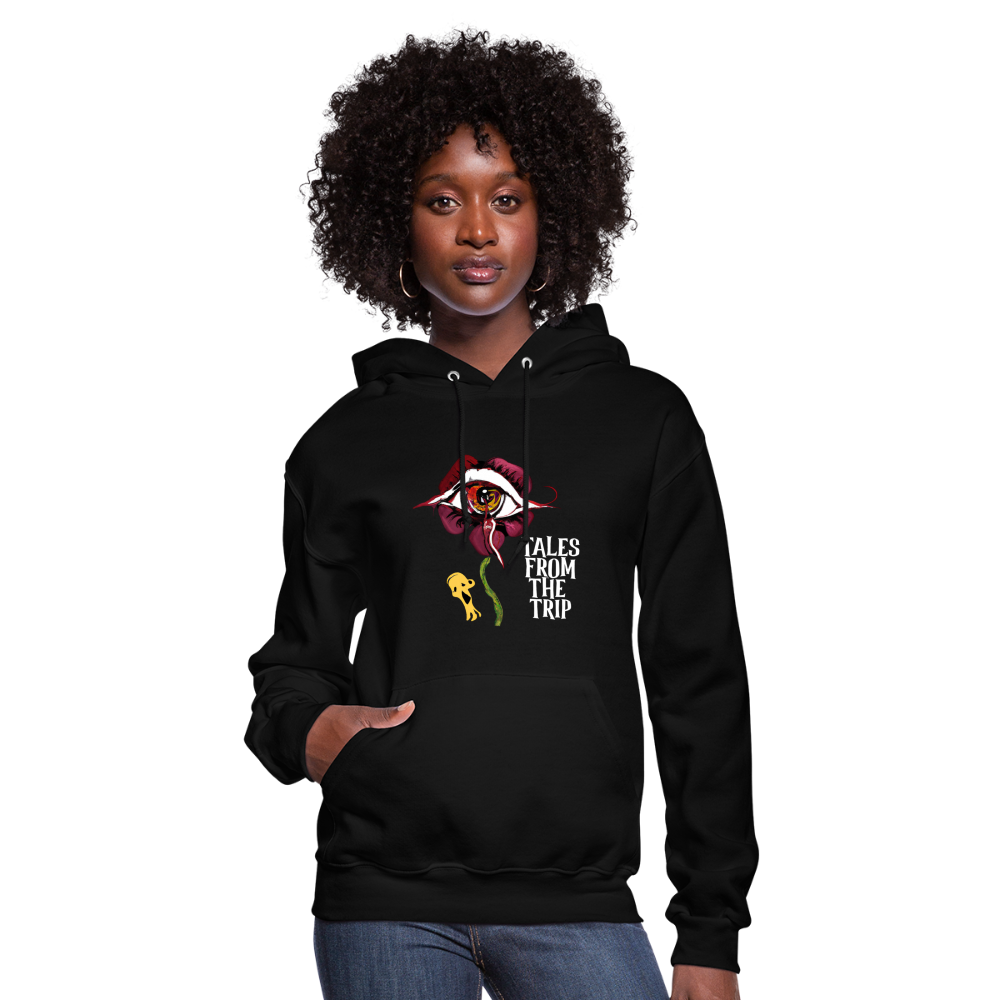 Datura Women's Hoodie (White Text) - black