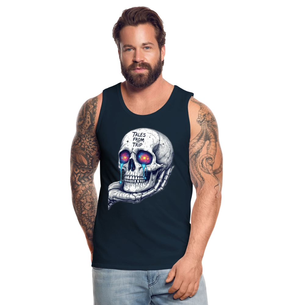 Galactic Skull Men's Tank Top - deep navy