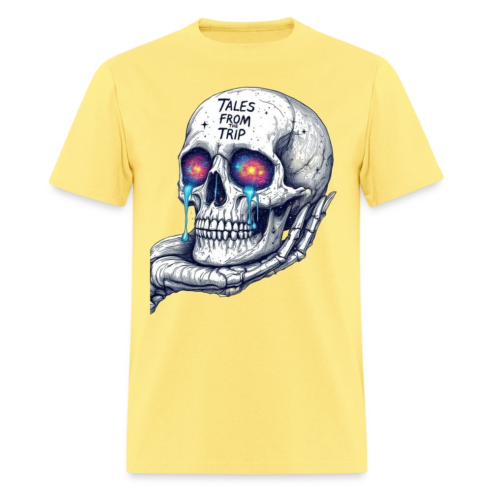Tales From The Trip Galactic Skull Unisex T-Shirt - cornsilk