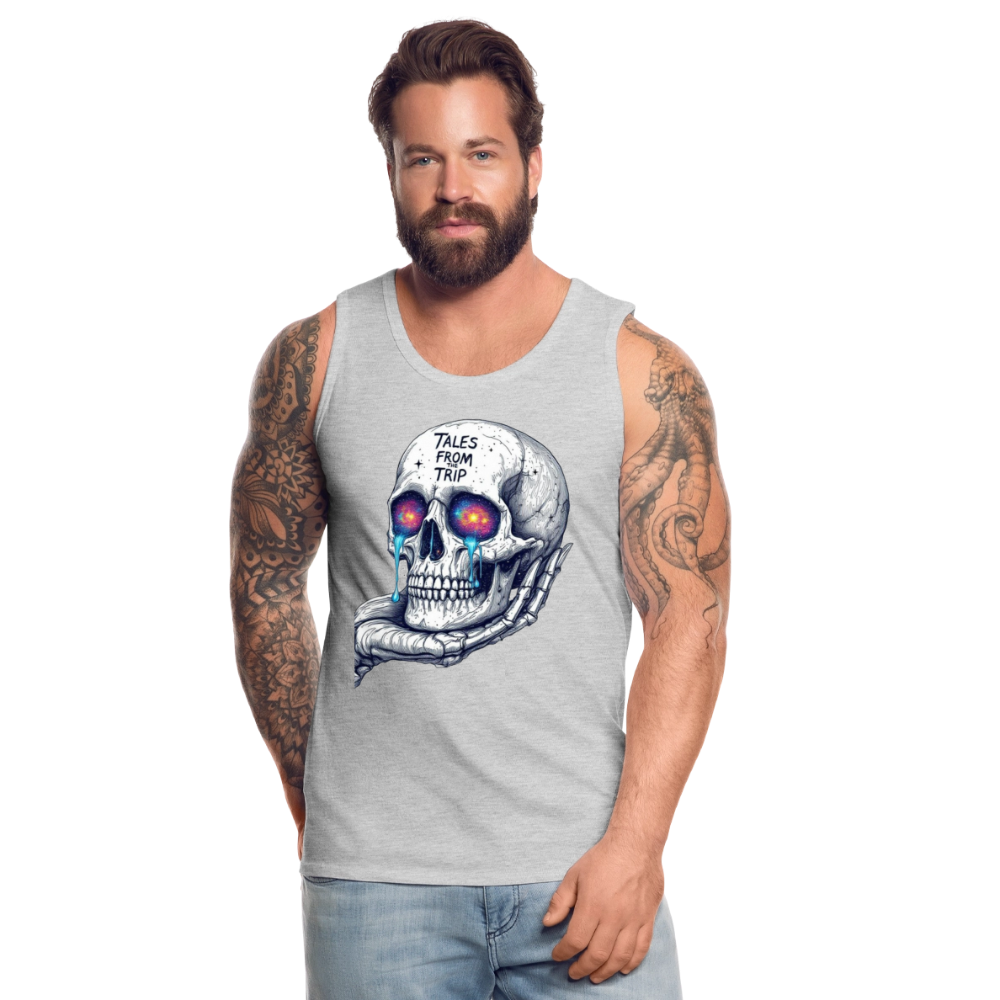 Galactic Skull Men's Tank Top - heather gray