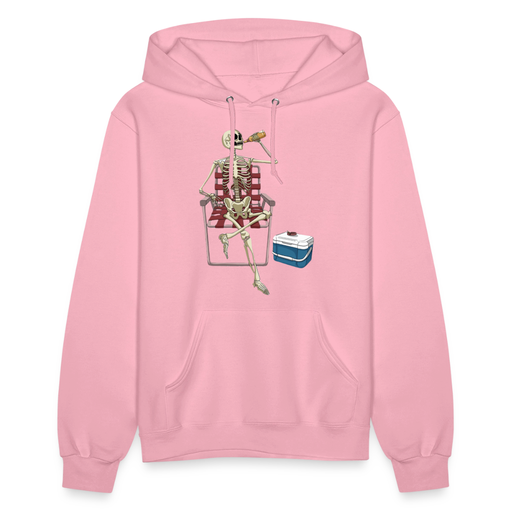 Lounging Skeleton Women's Hoodie - classic pink