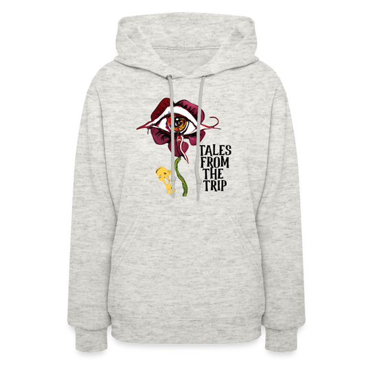 Datura Women's Hoodie (Black Text) - heather oatmeal