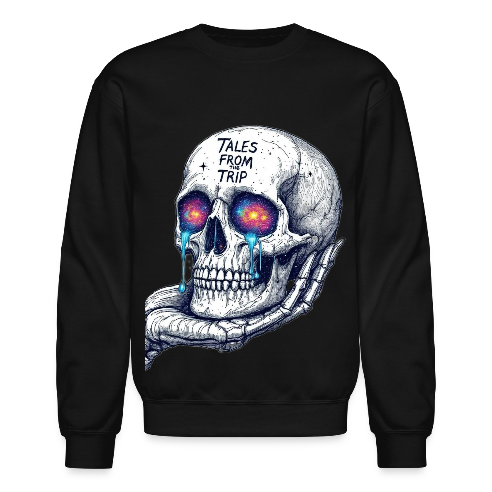 Galactic Skull Crewneck Sweatshirt - black