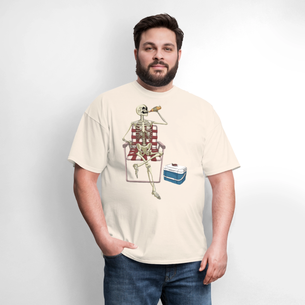 Lounging Skeleton Unisex T-Shirt - natural