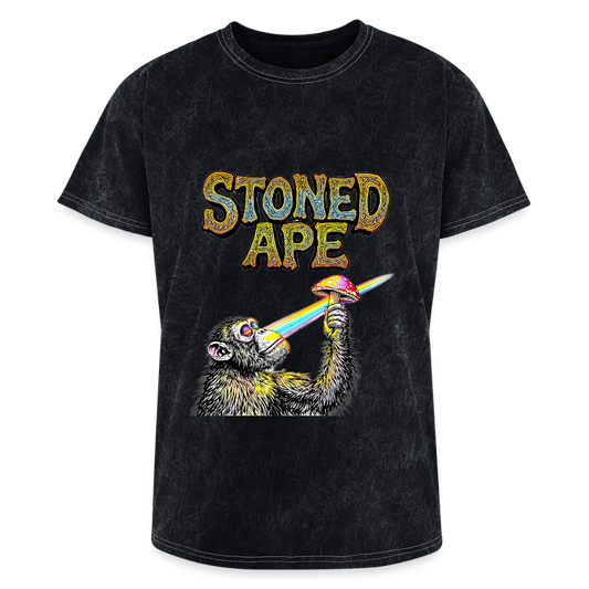 Stoned Ape Theory Mineral Wash Tee - mineral black