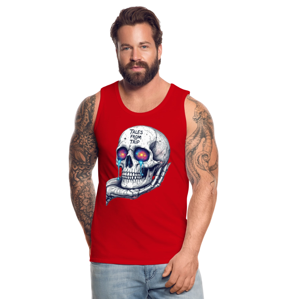 Galactic Skull Men's Tank Top - red